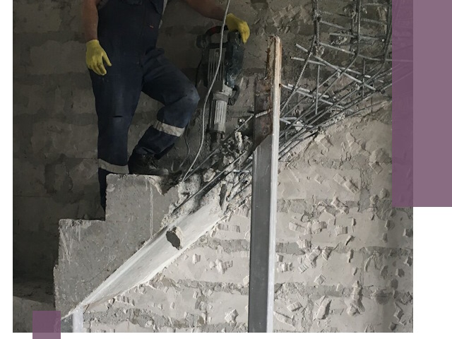 Демонтаж металлических и бетонных лестниц в Казани