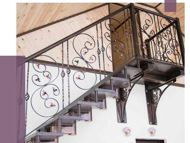 Кованые лестницы в Казани от 82813 руб. под ключ
