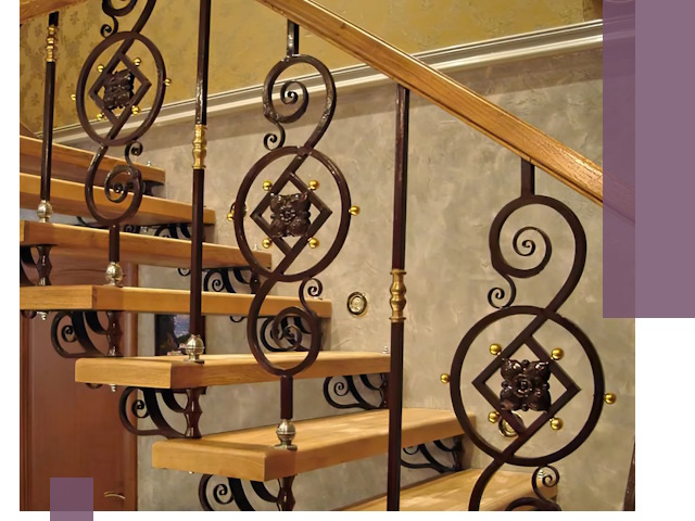 Изготовление кованых лестниц под ключ в Казани