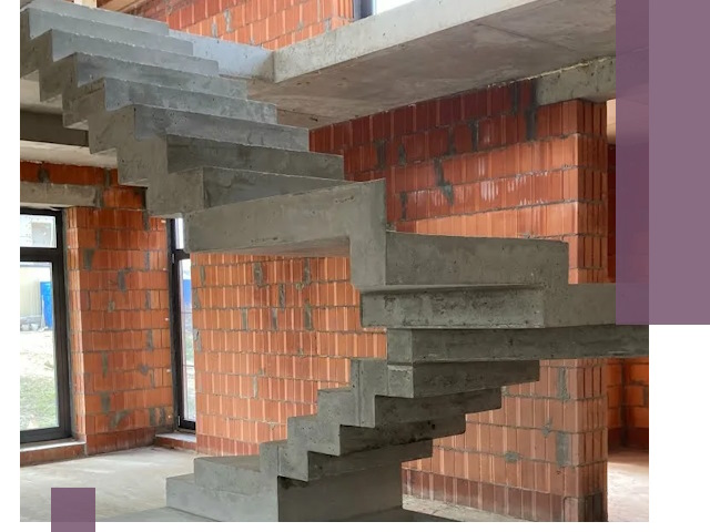 Изготовление бетонных лестниц под ключ в Казани