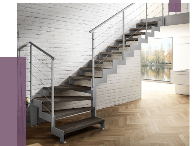 Г-образные лестницы под ключ в Казани от 38487 руб. | ПРОЛЁТ-Кзн