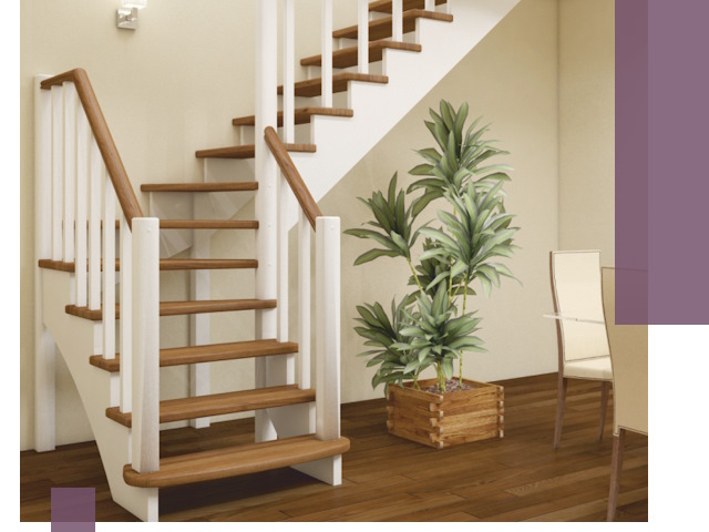 Г-образные лестницы под ключ в Казани — изготовление и монтаж