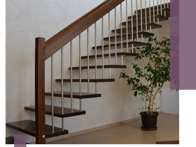 Лестницы на больцах под ключ в Казани – изготовление и монтаж