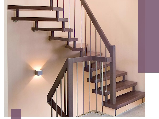 Изготовление лестниц на больцах в Казани под ключ