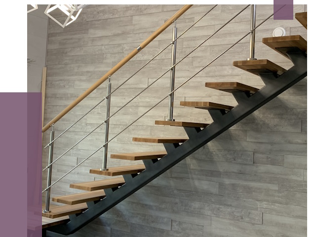 Изготовление лестниц на монокосоуре в Казани от 79097 руб. 