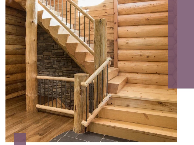 Лестницы в баню под заказ и профессиональный монтаж в Казани