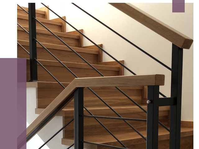 Обшивка металлической лестницы деревом в Казани от 4512 руб. 