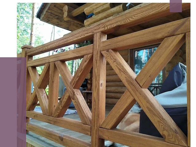 Деревянные перила под ключ в Казани от 7963 руб. 