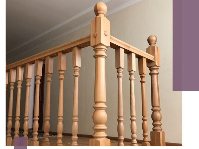 Деревянные перила на заказ в Казани: монтаж и изготовление