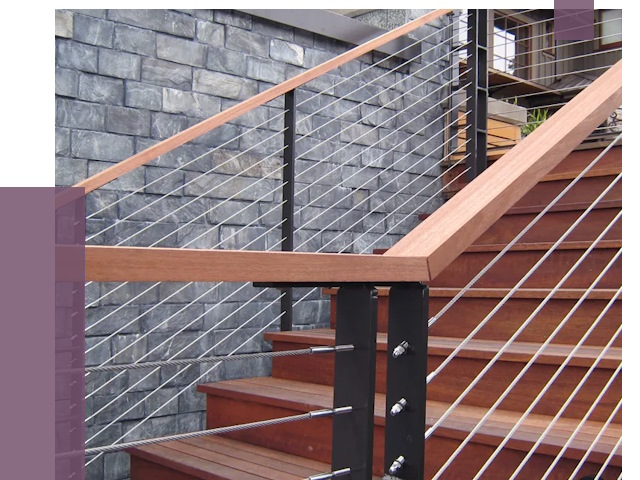 Тросовые перила под ключ в Казани от 8069 руб. 