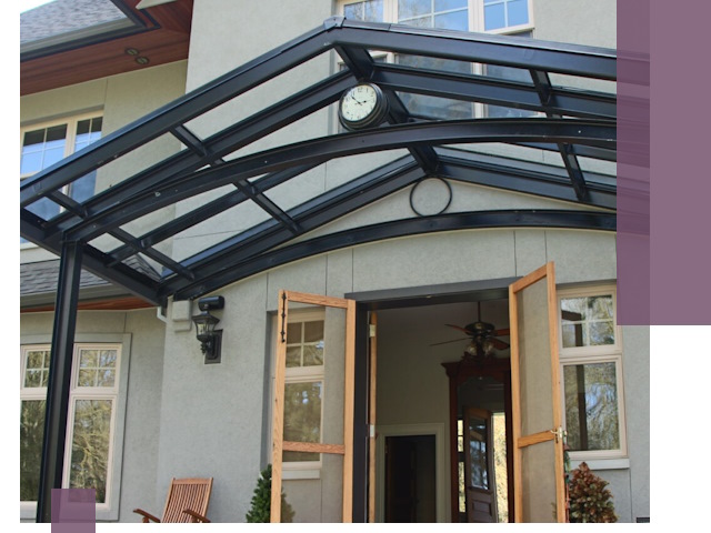 Изготовление и монтаж навесов и козырьков в Казани