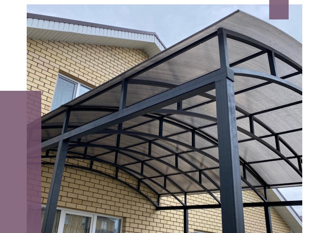 Монтаж козырьков в Казани от 11944 руб. | ПРОЛЁТ-Кзн