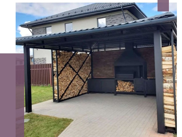 Навесы для барбекю в Казани от 13218 руб. под ключ | ПРОЛЁТ-Кзн