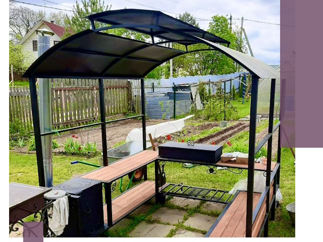 Навесы для барбекю в Казани: изготовление, монтаж и демонтаж