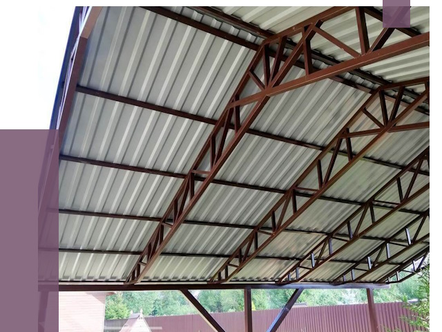 Навесы из профнастила в Казани от 7644 руб. | ПРОЛЁТ-Кзн