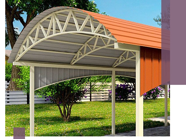 Навесы из профнастила под ключ в Казани — установка и монтаж