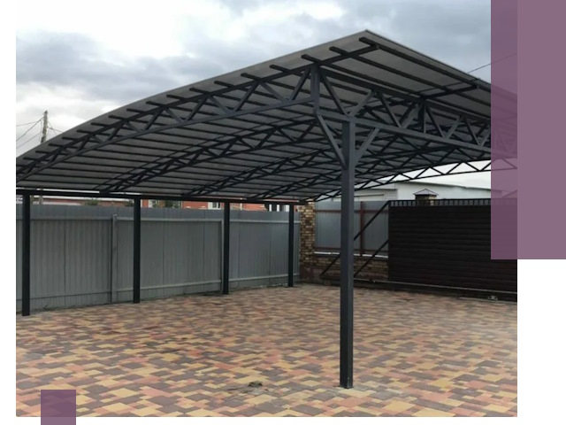 Металлические навесы под ключ в Казани — изготовление и монтаж