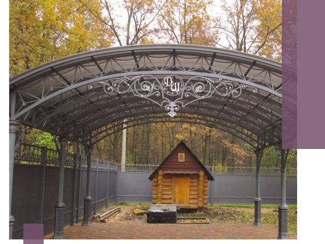 Кованые навесы премиум-класса под заказ в Казани