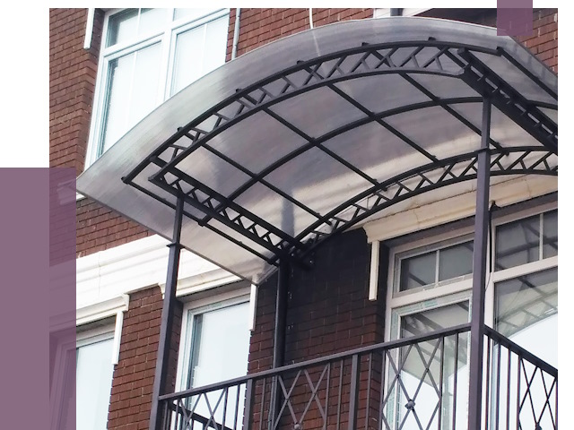 Козырьки над балконом в Казани от 8971 руб.  | ПРОЛЁТ-Кзн