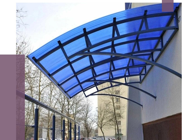 Козырьки из поликарбоната в Казани от 4459 руб. под ключ | ПРОЛЁТ-Кзн