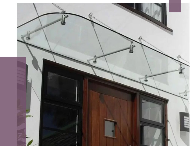 Стеклянные козырьки в Казани от 19641 руб. | ПРОЛЁТ-Кзн