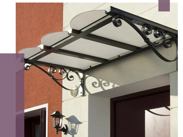 Односкатные козырьки в Казани от 8706 руб.  | ПРОЛЁТ-Кзн