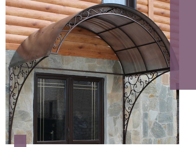 Арочные козырьки под ключ в Казани: изготовление и монтаж