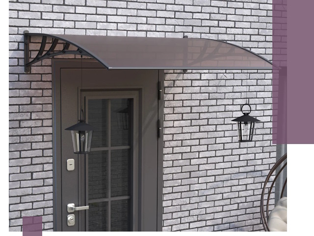 Недорогие козырьки и навесы под ключ в Казани