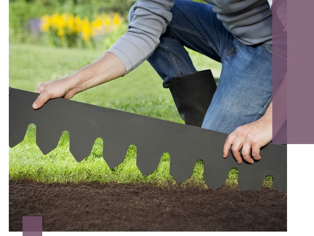 Металлические бордюры для газона в Казани — изготовление и монтаж