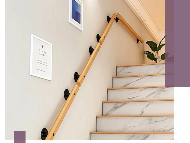 Поручни металлические и деревянные под ключ в Казани